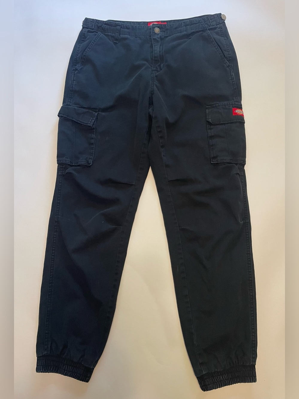 Dickies Black Cargo Jogger Pants Adjustable Waist Size 7/28 - Picture 3 of 9